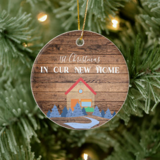 1. Jahr in unserer neuen Zuhause - Jahr - Personal Keramik Ornament