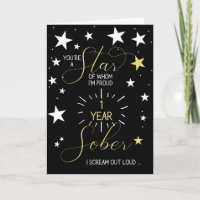1 Jahr Sobriety Jubiläum Sie sind ein Star