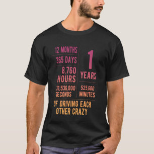 1 Jahr Verheiratet Funny 1. Hochzeitstag T-Shirt