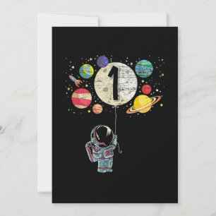 1 Jahre Junge Astronautin 1. Geburtstag Einladung