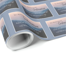 1. Jahrestag der Glückwunsch der Ordination Geschenkpapier