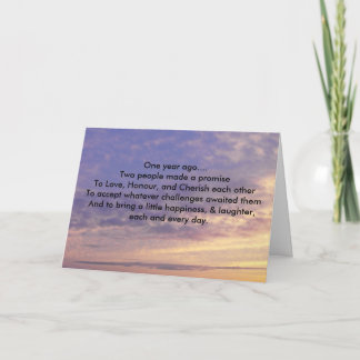 1. Jahrestag Karte