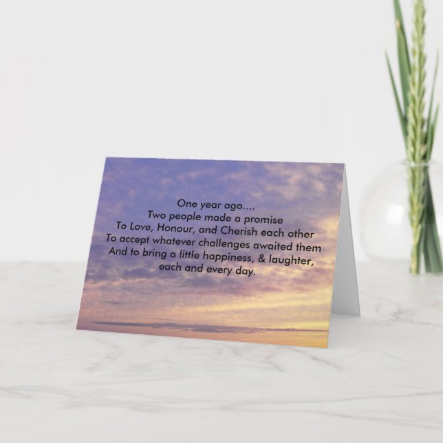 1. Jahrestag Karte (Vorderseite)