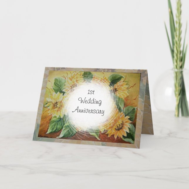 1. Jahrestagskarte Karte (Vorderseite)