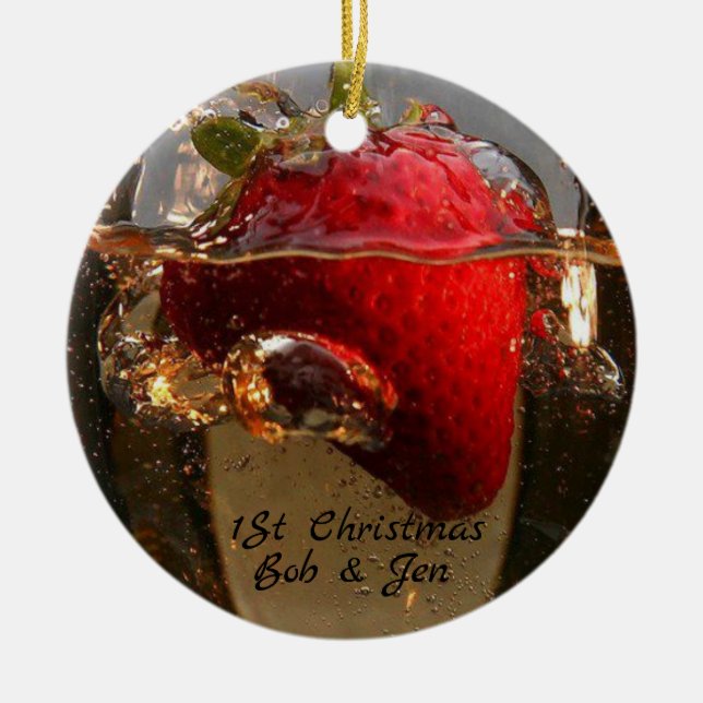 1. Jahrheirat Keramik Ornament (Vorne)