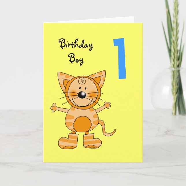 1-jähriger Geburtstag Karte (Vorderseite)