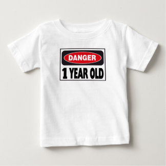 1-jähriges Gefahrenzeichen Baby T-shirt