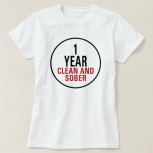 1-jähriges sauberes und nüchtern T-Shirt
