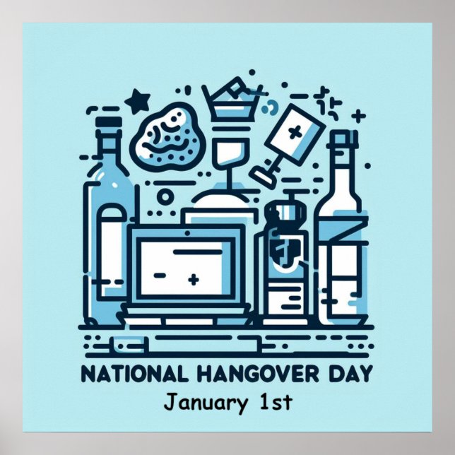 1. Januar - Nationalfeiertag Poster (Vorne)