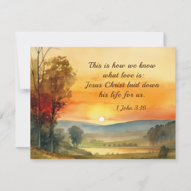1 Jean 3:16 Jésus a donné sa vie pour nous Carte (Devant)