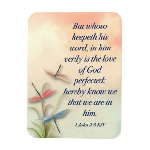 1 Johannes 2:5 KJV Flexibler Foto-Magnet Magnet