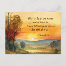 1 Johannes 3:16 Jesus legte sein Leben für uns fes