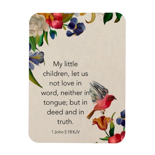 1 Johannes 3:18 KJV Flexibler Foto-Magnet Magnet (Vertikal)