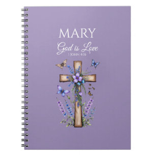 1 Johannes 4:16 Gott ist Liebe – Personalisierte c Notizblock