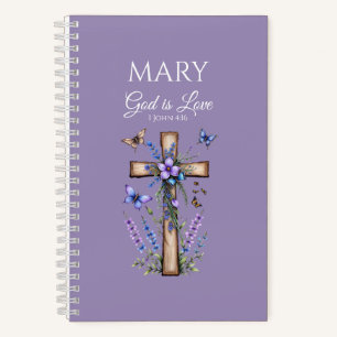 1 Johannes 4,16 Gott ist Liebe – Personalisierte c Notizbuch