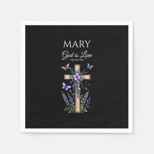 1 Johannes 4:16 Gott ist Liebe – Personalisierte c Serviette