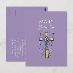 1 Johannes 4:16 Gott ist Liebe – Personalisiertes  Postkarte