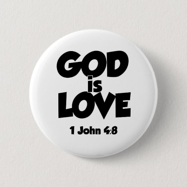 1 Johannes 4-8 Gott ist Liebe Button (Vorderseite)