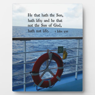1 Johannes 5:12 Wer den Sohn hat, hat das Leben.. Fotoplatte