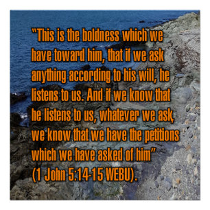 1 Johannes 5:14-15 WEBU Poster