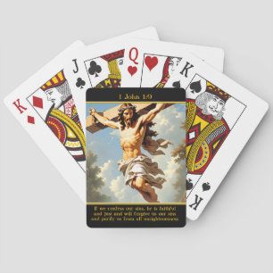 1 John 1:9 Majestic Cross Radical Landschaft Spielkarten