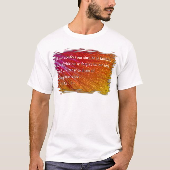 1. John 1:9 T-Shirt (Vorderseite)