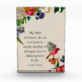 1 John 3:18 KJV Fotoblock