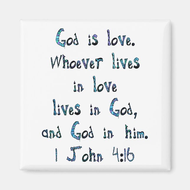 1. John 4:16 Magnet (Vorne)