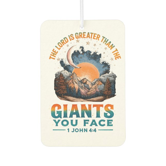 1. John 4:4 Autolufterfrischer (Vorderseite)