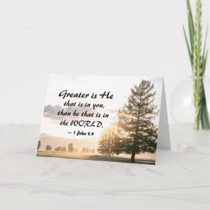 1 John 4:4 Großer ist Er, der in dir ist Karte