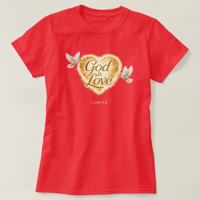"1 John 4:8" T-Shirt (Design vorne)