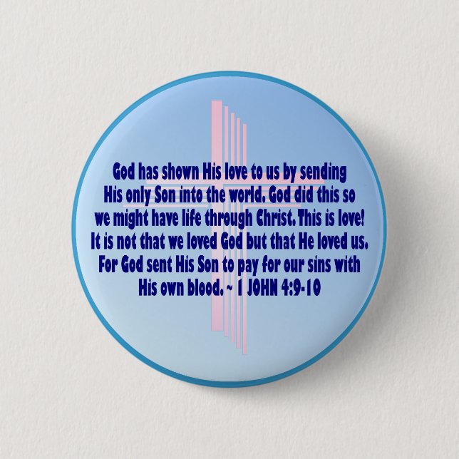 1 John-4:9 - 10 Button (Vorderseite)