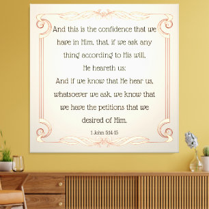 1. John 5:14-15 Leinwanddruck