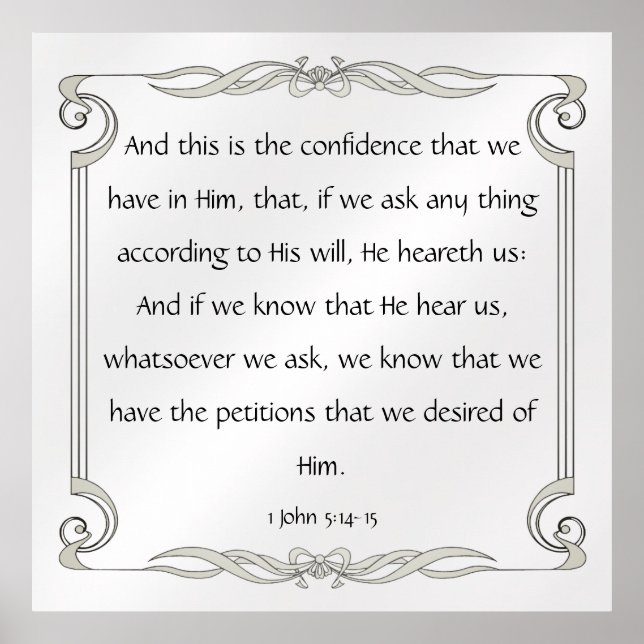 1. John 5:14-15 Poster (Vorne)