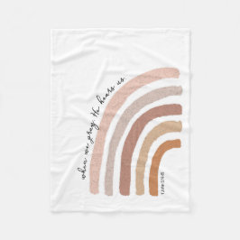 1 John 5:15 - Boho Rainbow Fleecedecke