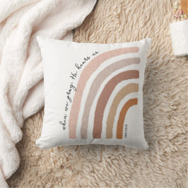 1 John 5:15 - Boho Rainbow Kissen