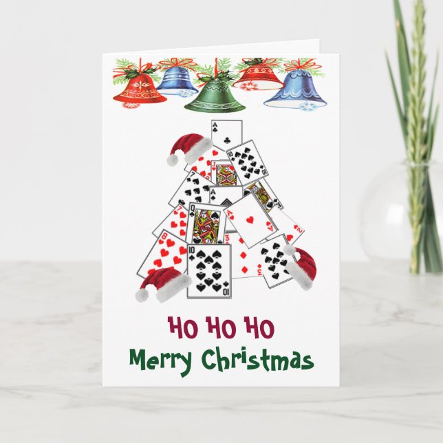 1 joueur de poker à une autre carte de Noël Las Ve (Devant)
