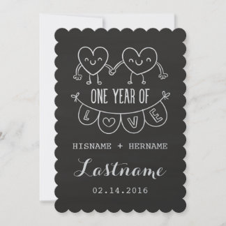 1. Jubiläum Geschenkartikel Herz V2 Einladungen