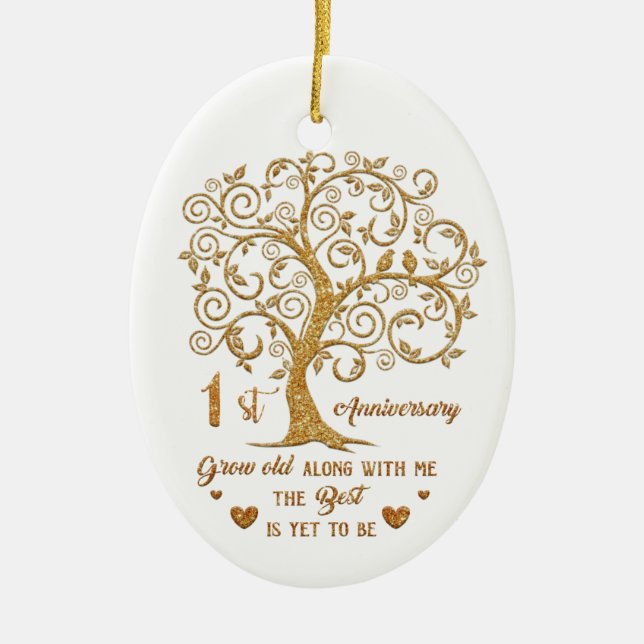 1. Jubiläum Geschenke Ornament | Einzigartiges Ges (Vorne)