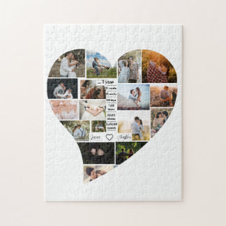 1. Jubiläum Herz geformt FotoCollage
