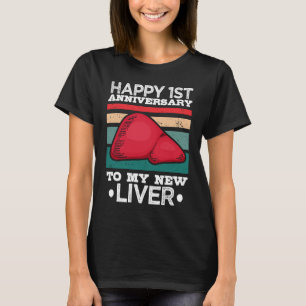 1. Jubiläum Lebertransplantation Empfänger Survivo T-Shirt