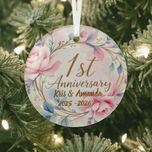 1. Jubiläums-Schmuck Ornament Aus Glas