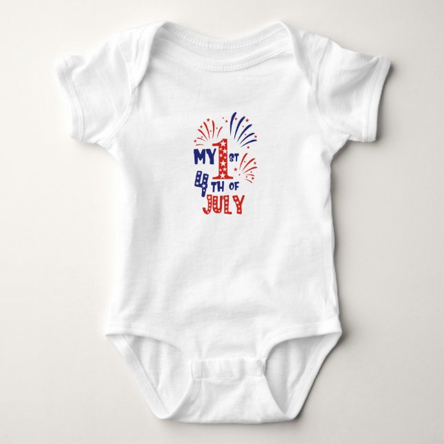 1. Juli - Baby Bodysuit Strampler (Vorderseite)