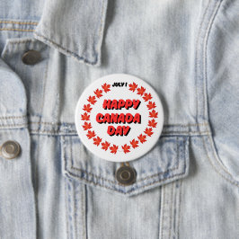 1. Juli Happy Canada Day Button