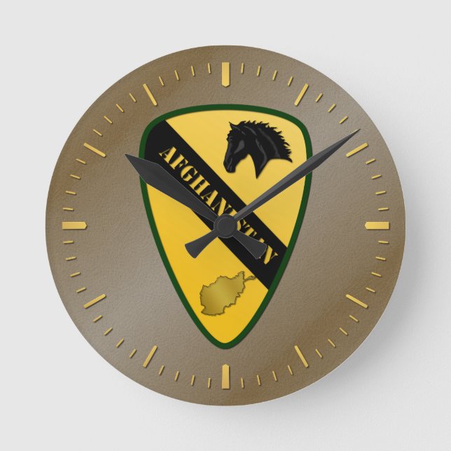 1. Kavallerie-Abteilung, Afghanistan Runde Wanduhr (Vorderseite)