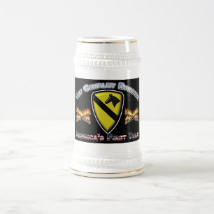 1. Kavallerie-Division Geschenk Stein Bierglas