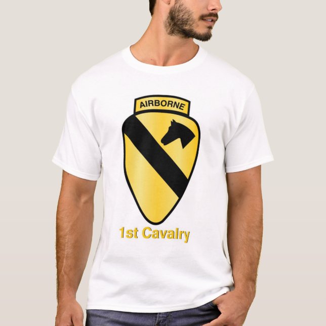 1. Kavallerie im Flugzeug T-Shirt (Vorderseite)