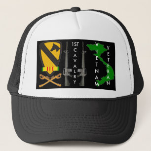 1. Kavallerie-Vietnam-Veteranen-Ball-Kappen Truckerkappe