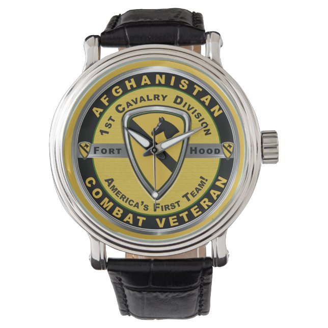1. Kavallerieabteilung Afghanistan Veteran Armbanduhr (Vorderseite)