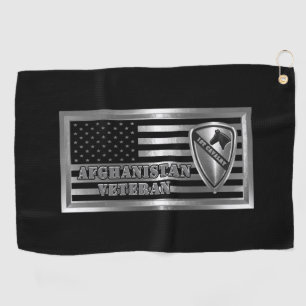1. Kavallerieabteilung Afghanistan Veteran Golfhandtuch